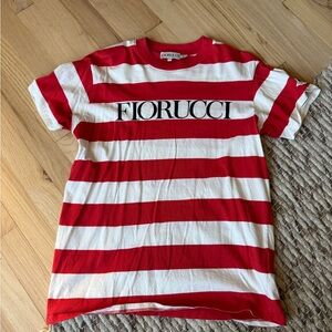 Fiorucci Kids Red and White Striped Tee